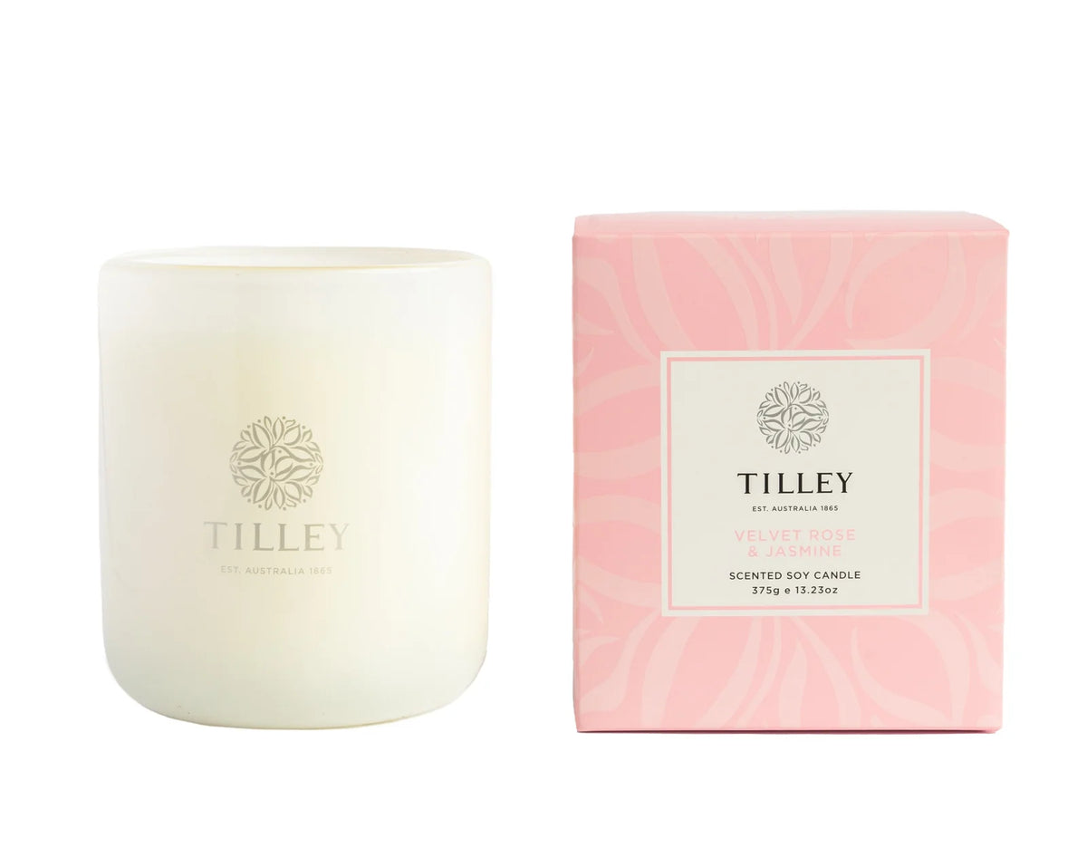 Tilley - CLASSIC VELVET ROSE & JASMINE 375g Soy Candle