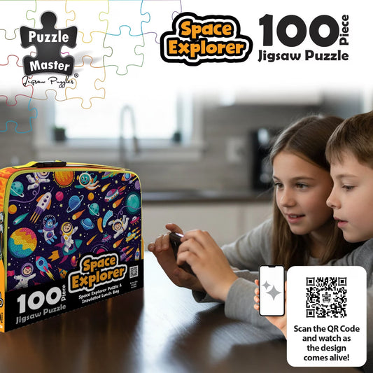Lunch Bag and 100 Piece Puzzle: Space Explorer