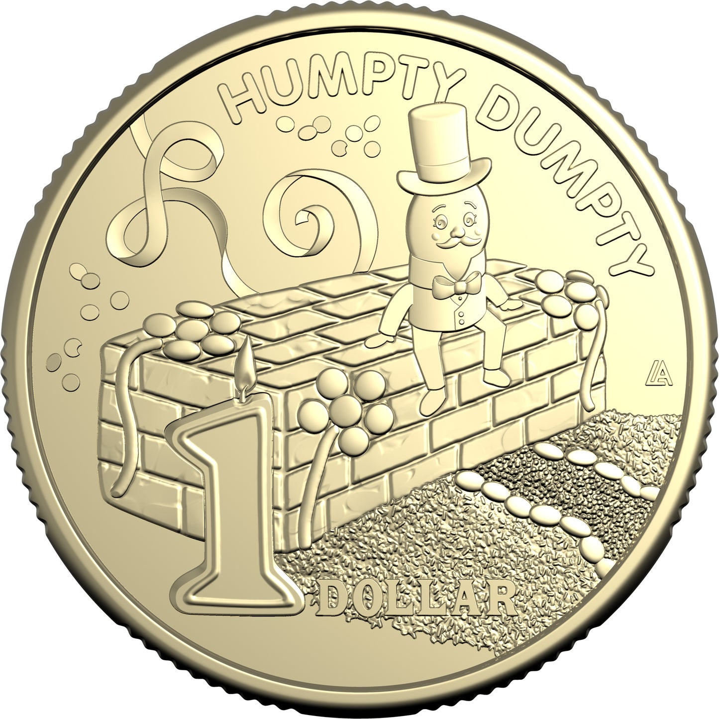 2025 $1 AlBr Uncirculated Coin – Humpty Dumpty