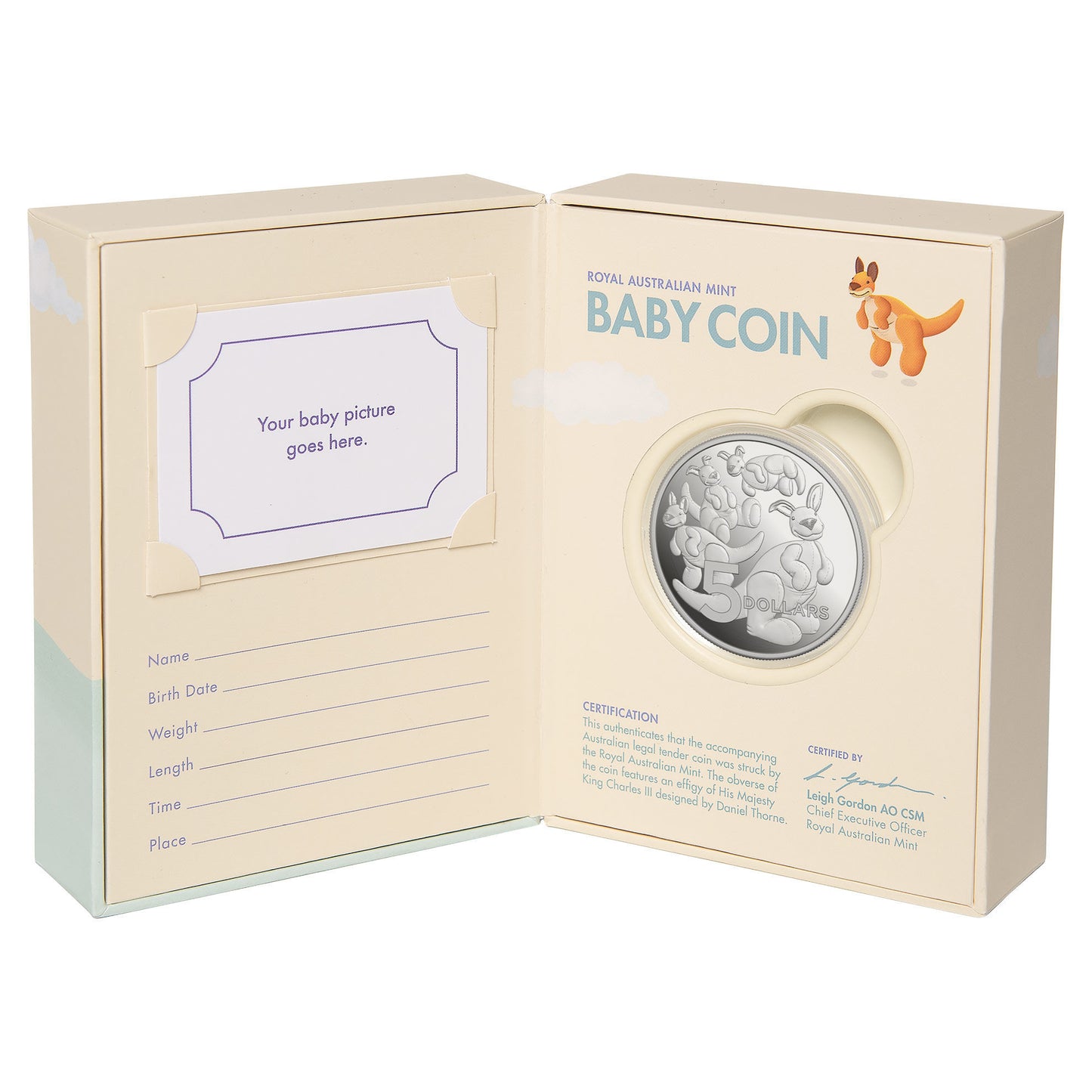 2024 $5 1Oz Silver Proof Baby Coin - Toy Kangaroo