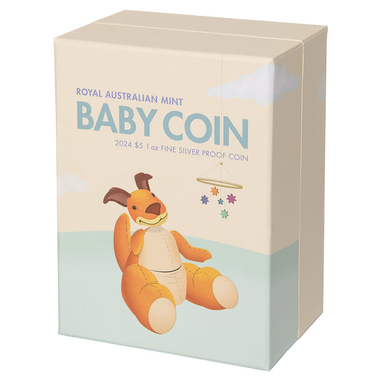2024 $5 1Oz Silver Proof Baby Coin - Toy Kangaroo