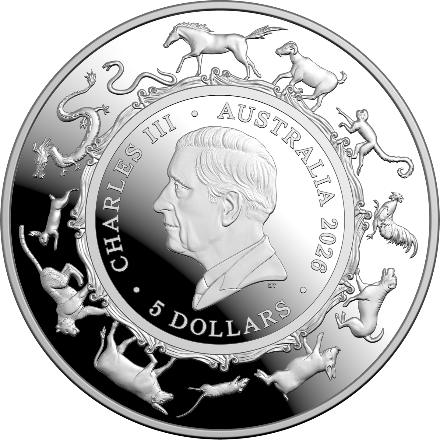 2025 $5 1 Oz Fine Silver Proof Domed Coin - Lunar Series - Year Of The Horse