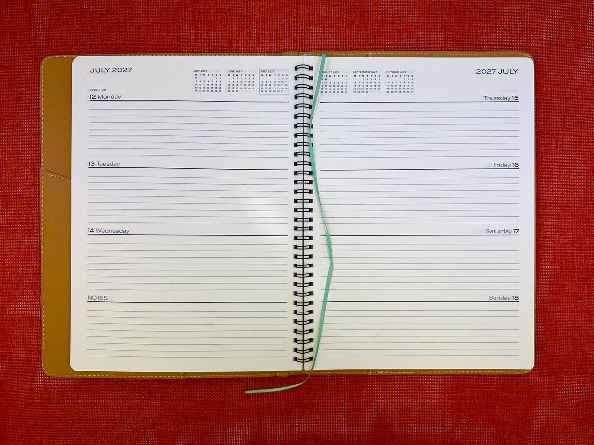 2027 Diary OzCorp Contempo A4 Week to View Olive, CA4SW4227