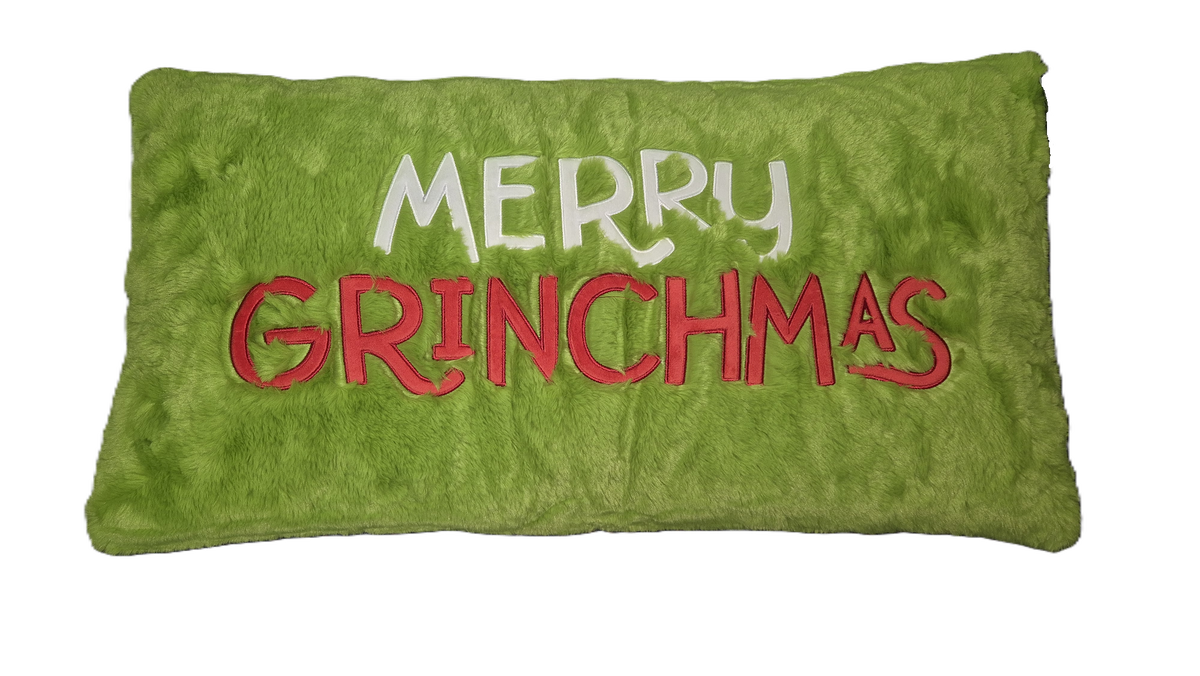 Rectangle Merry Grinchness Pillow