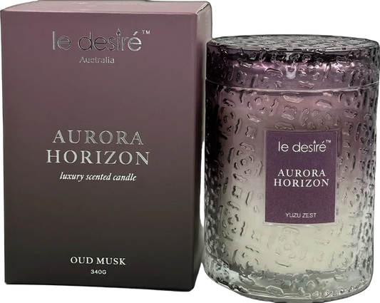 LE DESIRE AURORA HORIZON CANDLE OUD MUSK 340G