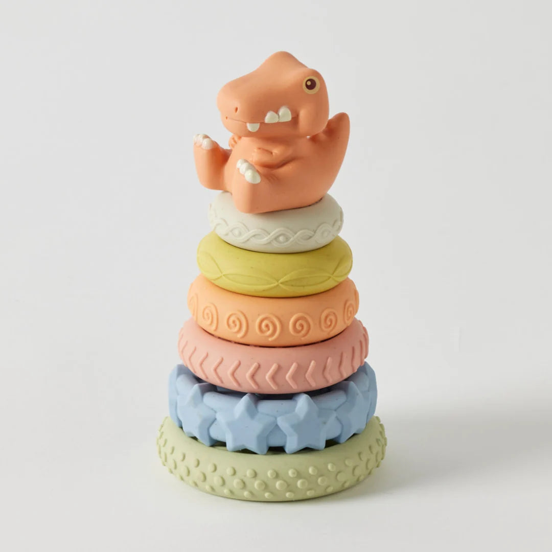 JIGGLE AND GIGGLE ECO FRIENDLY DINOSAUR STACKER