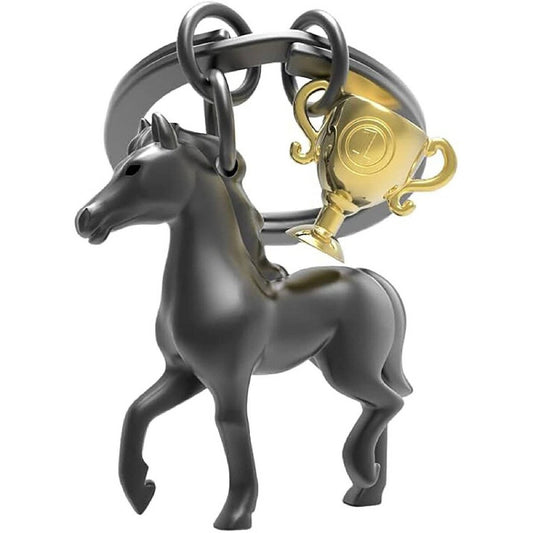 Celebrate Equestrian Passion with the Metalmorphose Miniature 3D Metal Keychain - Horse &amp; Trophy