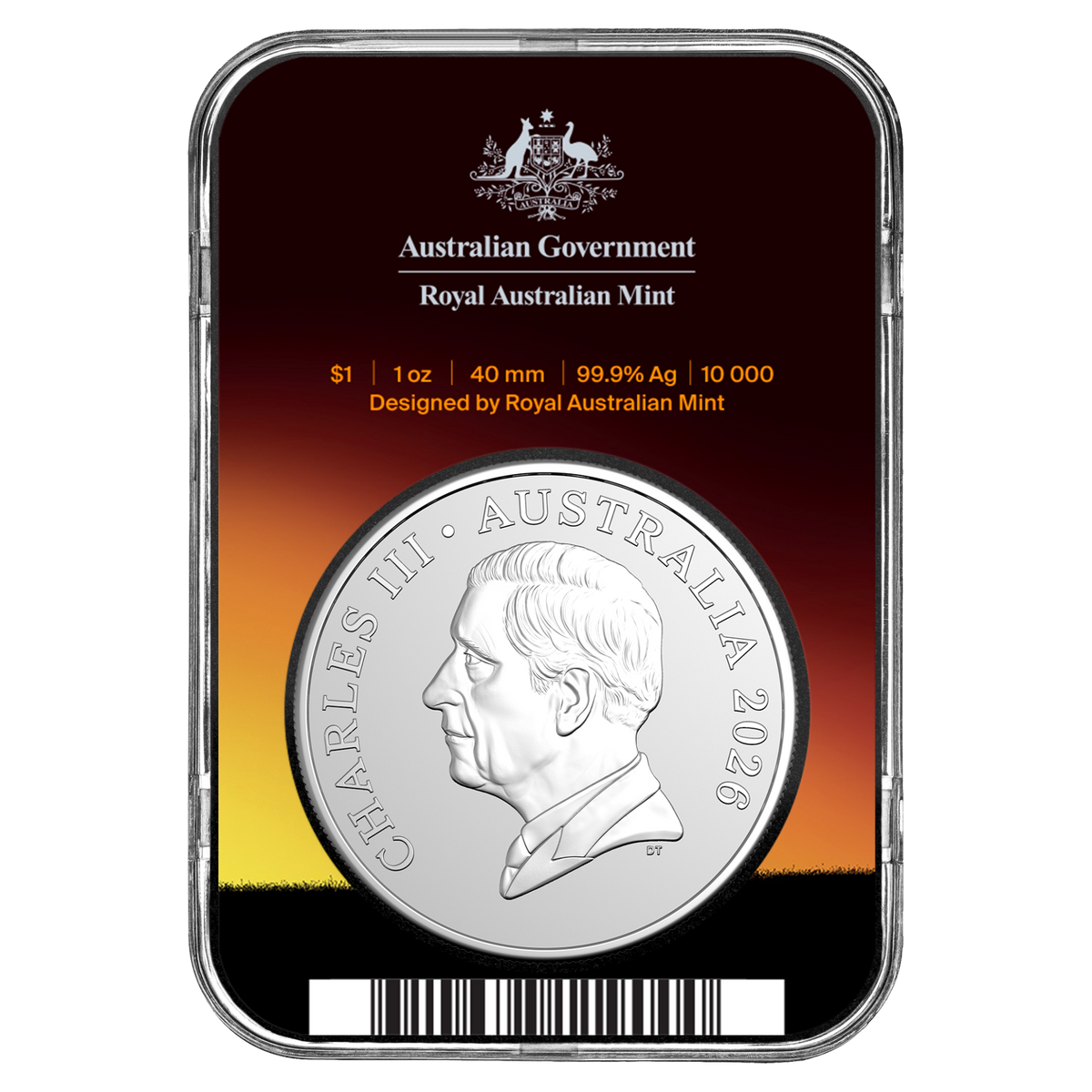 2026 $1 1oz Silver Frosted Uncirculated Coin - Kangaroo Series Mob of Six