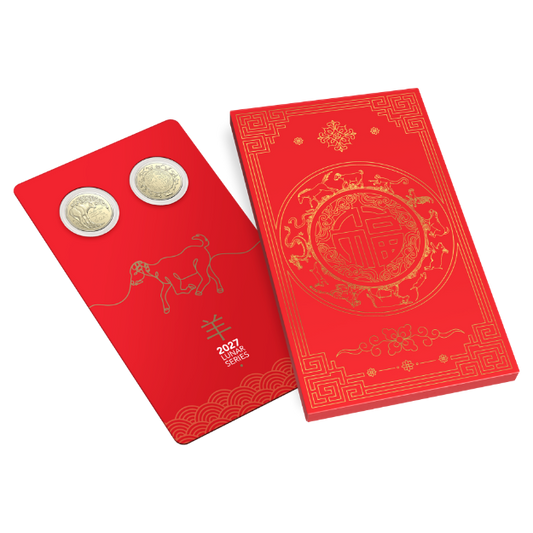 2027 $1 Uncirculated Two Coiun Set - Year of the Goat