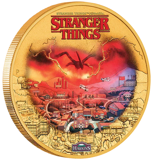 Stranger Things - Hawkins 2026 Gold Plated Collector's Coin In Card