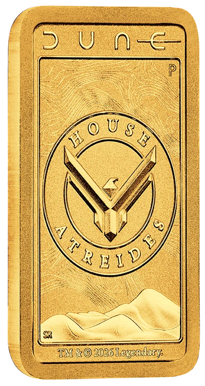 DUNE HOUSE ATREIDES 2026 1G GOLD BAR