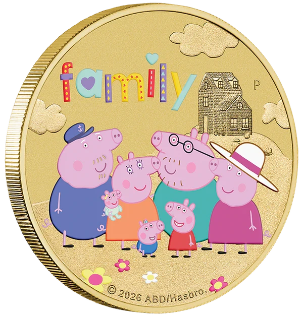 Pippa Pig - Family 2026 Collector Coin in Card