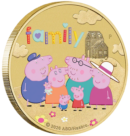 Pippa Pig - Family 2026 Collector Coin in Card