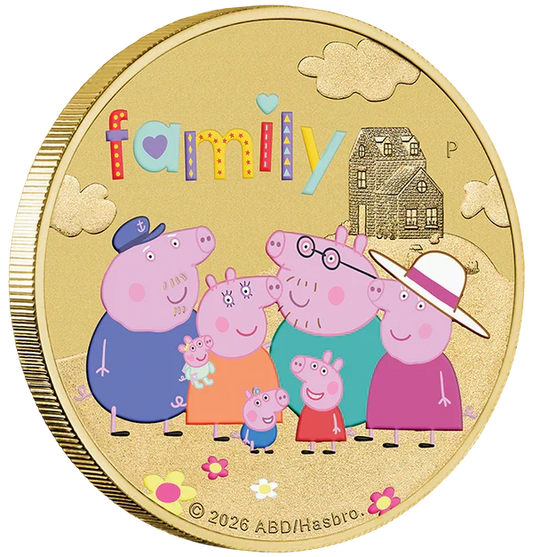 Pippa Pig - Family 2026 Collector Coin in Card