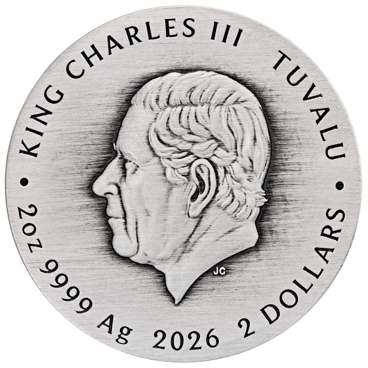 2026 DUNE WORM 2OZ SILVER ANTIQUED COIN