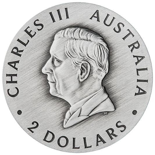 Butterfly 2026 2oz Silver Antiqued Coloured Coin