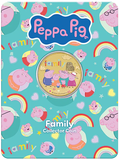 Pippa Pig - Family 2026 Collector Coin in Card