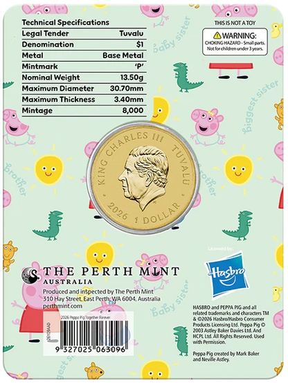 Pippa Pig - Together Forever 2026 Collector Coin in Card