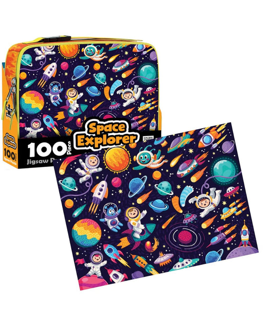 Lunch Bag and 100 Piece Puzzle: Space Explorer