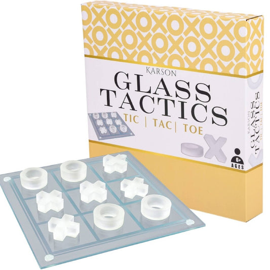 Karson Glass Tactics 28cm Classic Glass Tic-Tac-Toe Board