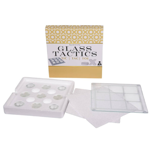 Karson Glass Tactics 28cm Classic Glass Tic-Tac-Toe Board