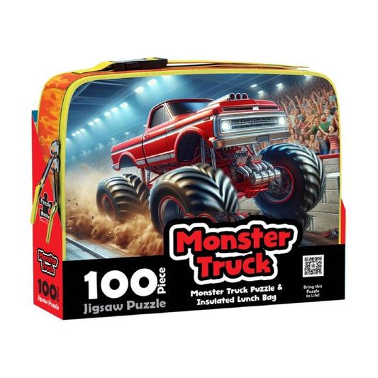 Lunch Bag and 100 Piece Puzzle: Monster Truck