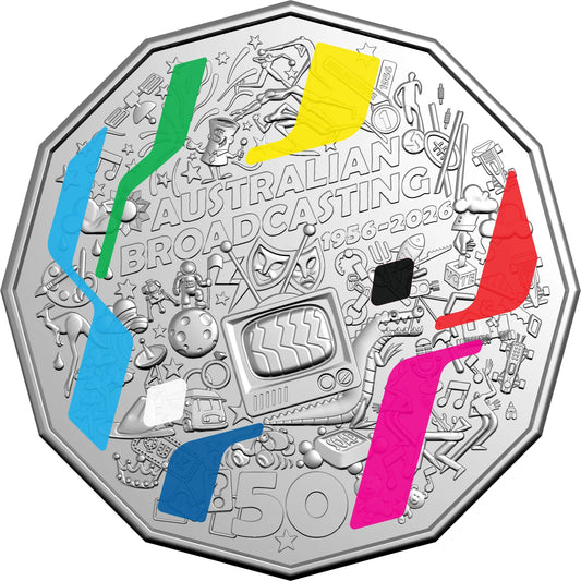 2026 50c Uncirculated Coin - First Television Broadcast 70th
