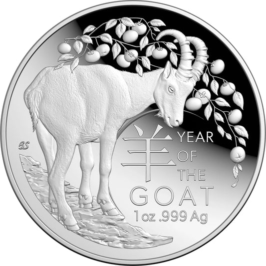 2027 $5 1oz Fine Silver Proof Domed Coin - Year of the Goat