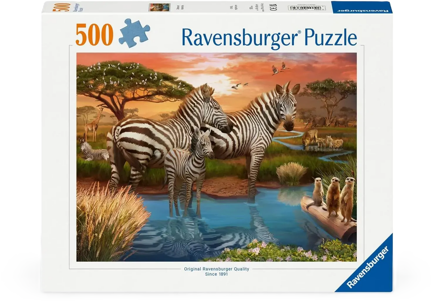 Ravensburger Zebras at Waterhole 500pc