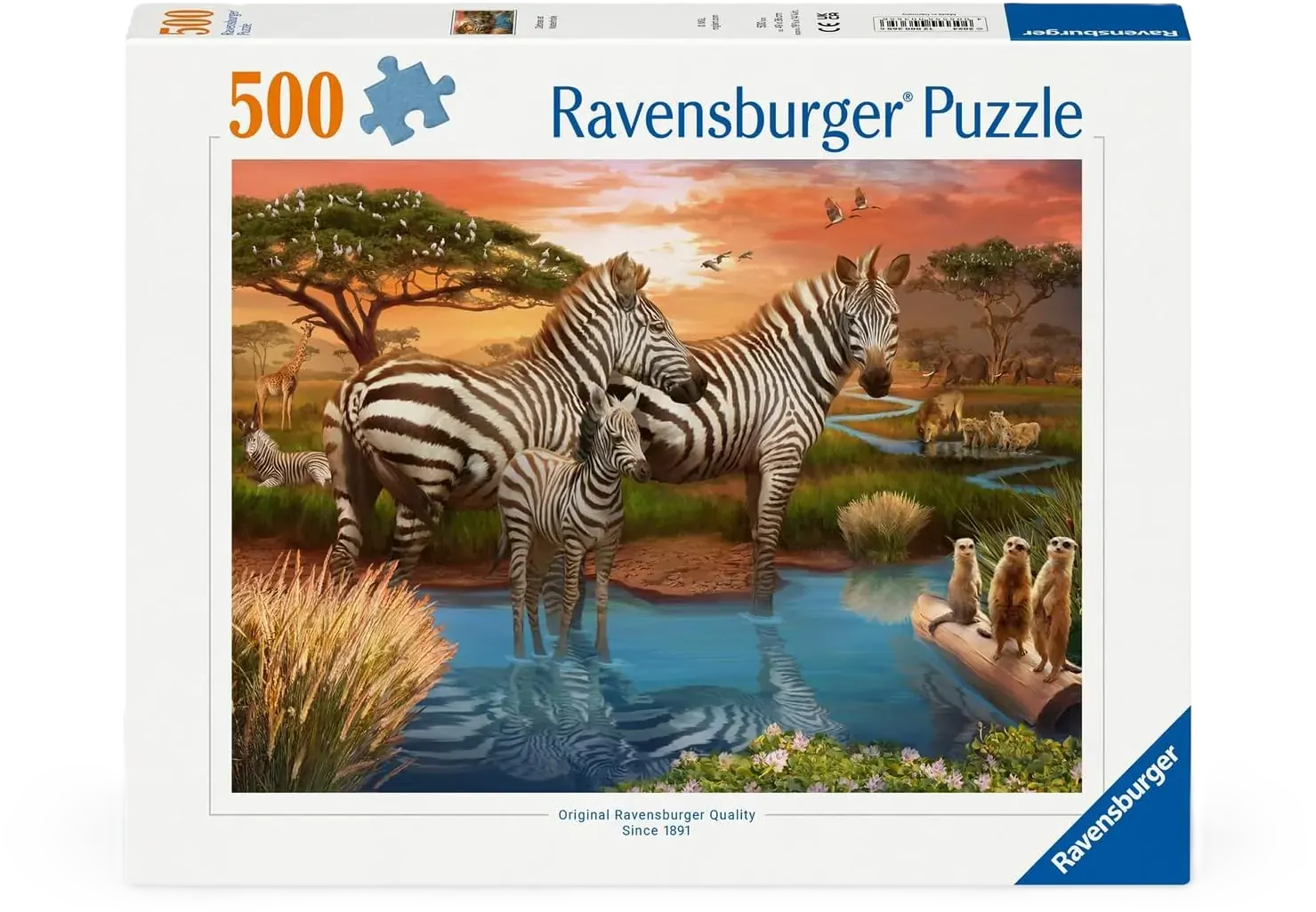 Ravensburger Zebras at Waterhole 500pc