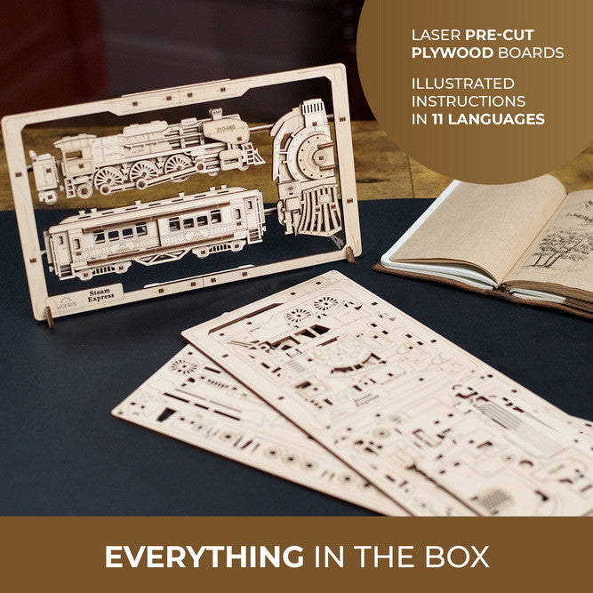 Ugears Steam Express 2.5d Puzzle