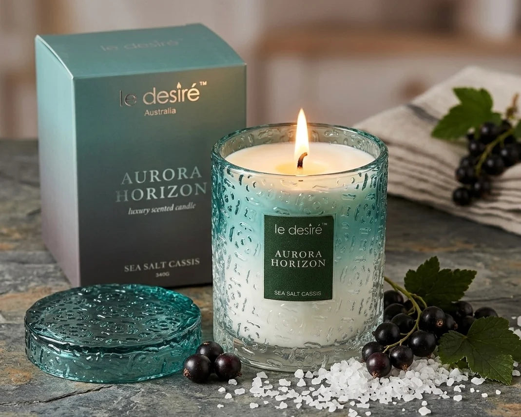 LE DESIRE AURORA HORIZON SEA SALT CASSIS 340G CANDLE