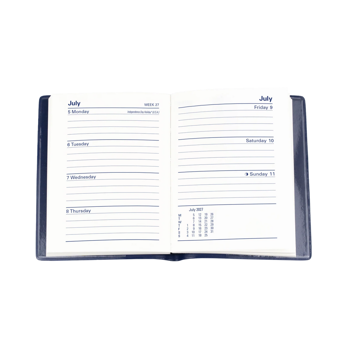 DIARY 2027 COLLINS BELMONT A7 337P.V99 PVC PKT W/PENCIL WTV BLACK