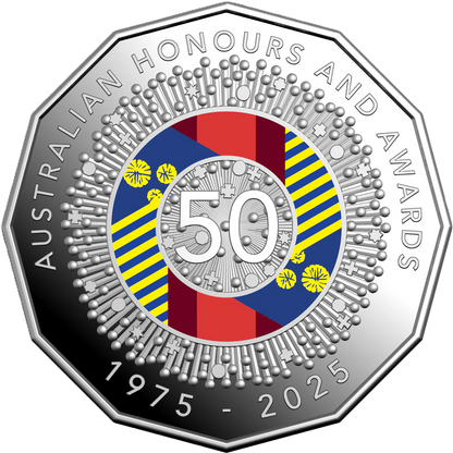 2025 Coloured Six-Coin Proof Year Set - 50Th Anniversary Of The Australian Honours And Awards System