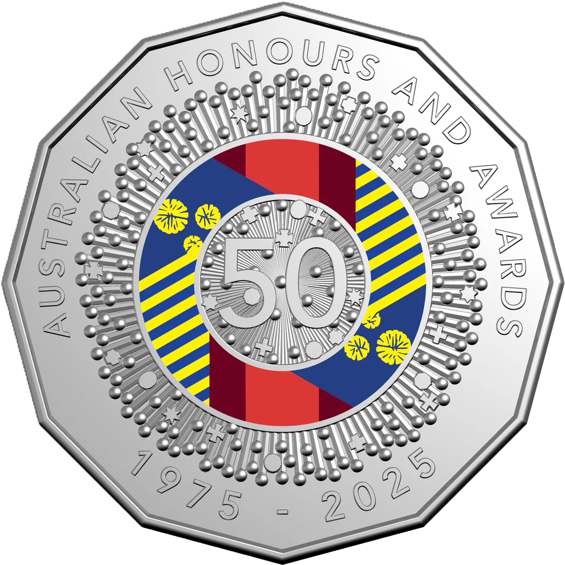 2025 Coloured Six-Coin Uncirculated Year Set - 50Th Anniversary Australian  Honours And Awards
