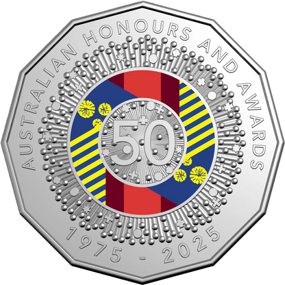 2025 Coloured Six-Coin Uncirculated Year Set - 50Th Anniversary Australian  Honours And Awards