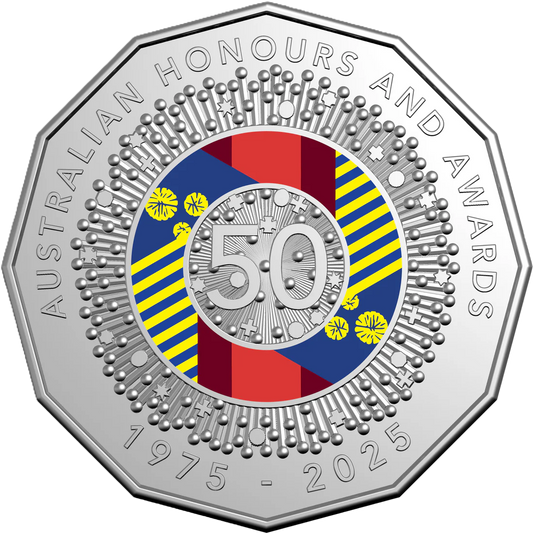 2025 Coloured Six-Coin Uncirculated Year Set - 50Th Anniversary Australian  Honours And Awards