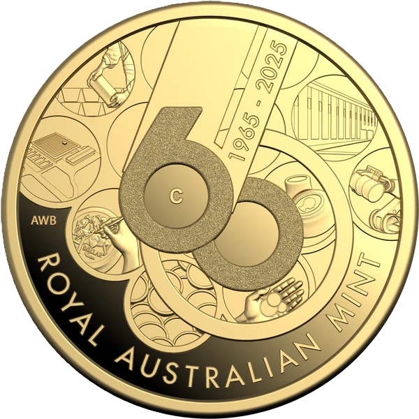 2025 $10 'C' Mintmark Gold Proof Coin - 60Th Anniversary Of The Royal Australian Mint