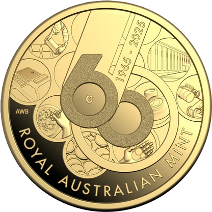 2025 $10 'C' Mintmark Gold Proof Coin - 60Th Anniversary Of The Royal Australian Mint