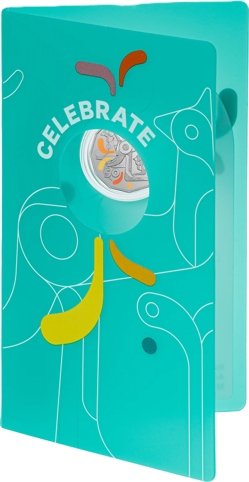 2026 50 Cent Coloured Uncirculated Coin - Celebrations