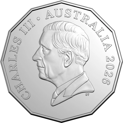 2026 50 Cent Coloured Uncirculated Coin - Celebrations