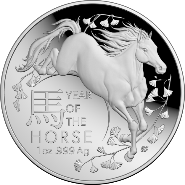 2025 $5 1 Oz Fine Silver Proof Domed Coin - Lunar Series - Year Of The Horse