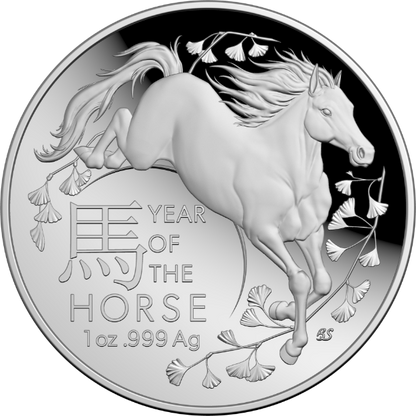 2025 $5 1 Oz Fine Silver Proof Domed Coin - Lunar Series - Year Of The Horse