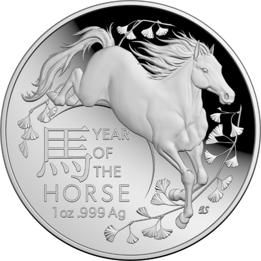 2025 $5 1 Oz Fine Silver Proof Domed Coin - Lunar Series - Year Of The Horse