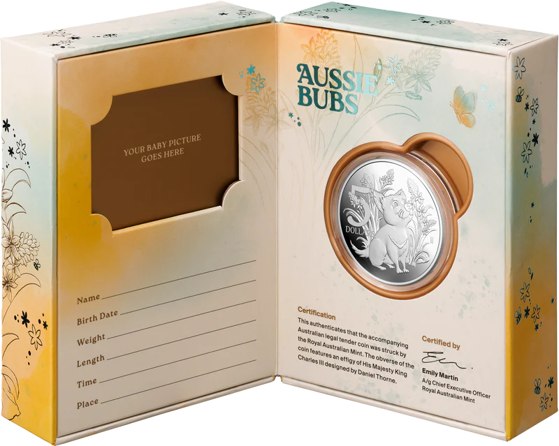 2026 $5 1Oz Fine Silver Proof Coin - Aussie Baby Coin