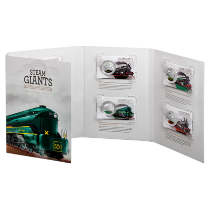 2025 50C Coloured Uncirculated Seven Coin Set - Steam Giants