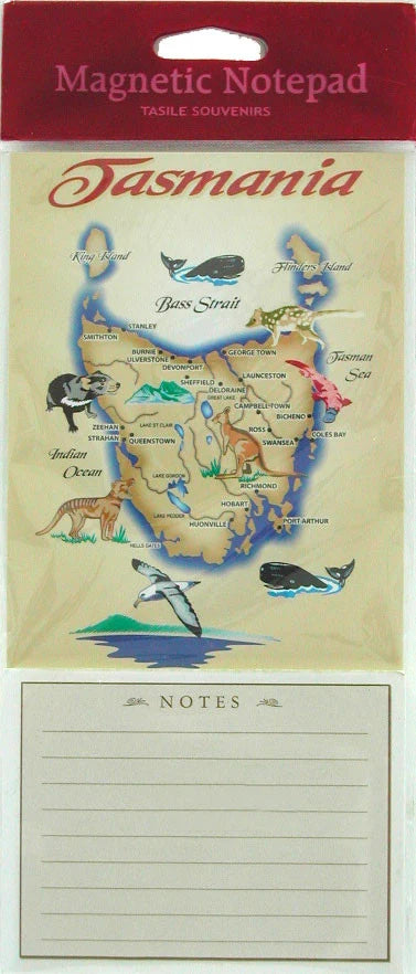 MAGNET NOTE PAD TASMANIA MAP