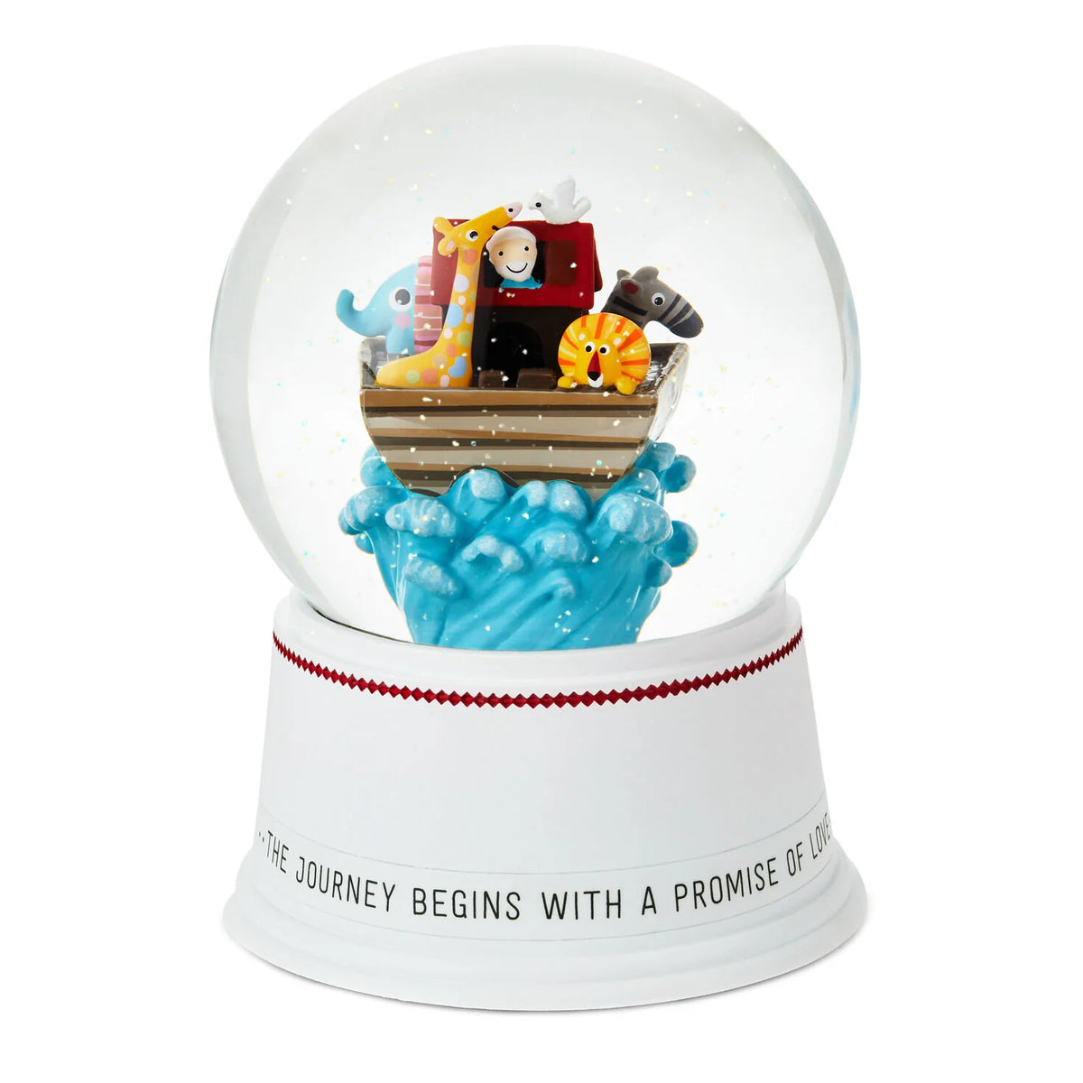 Hallmark Noah's Ark Musical Snow Globe Christmas Tree Ornament