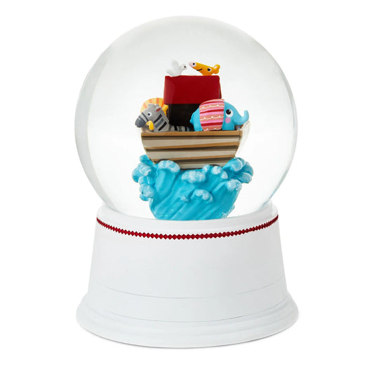 Hallmark Noah's Ark Musical Snow Globe Christmas Tree Ornament