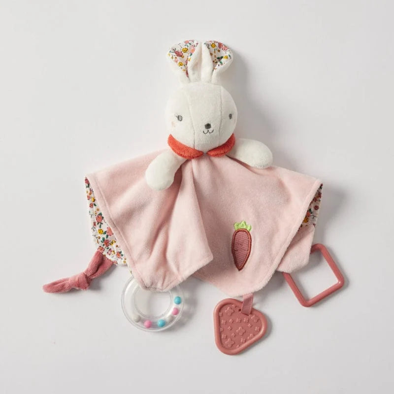 JIGGLE & GIGGLE HUGGLIES BUNNY RATTLE COMFORTER